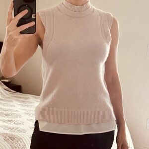 Brochu Walker S Sleeveless Sweater shirt vest cashmere blend knit